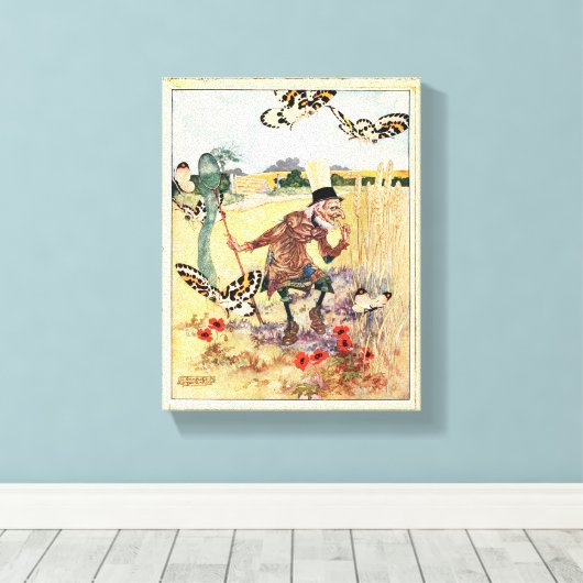 Toile Papillon Whisperer - Image Vintage (Insitu (Plancher de Bois))