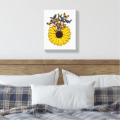 Toile Papillons au tournesol (Insitu(Chambre))