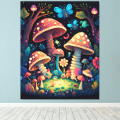 Toile Papillons aux champignons magiques (Insitu (Plancher de Bois))