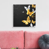 Toile Papillons blancs et dorés (Insitu(Salon))