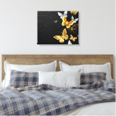 Toile Papillons blancs et dorés (Insitu(Chambre))