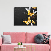 Toile Papillons blancs et dorés (Insitu(Salon))