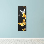 Toile Papillons blancs et dorés (Insitu (Plancher de Bois))