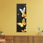 Toile Papillons blancs et dorés (Insitu(Salon))