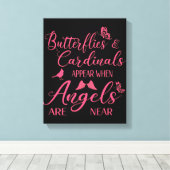 Toile Papillons & Cardinaux Apparaissent Quand Angel Est (Insitu (Plancher de Bois))