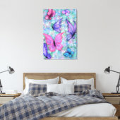Toile Papillons Colorés en Vol - Printemps (Insitu(Chambre))