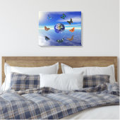 Toile Papillons de la Terre Bleue (Insitu(Chambre))