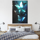 Toile Papillons de nuit à la menthe (Insitu(Chambre))
