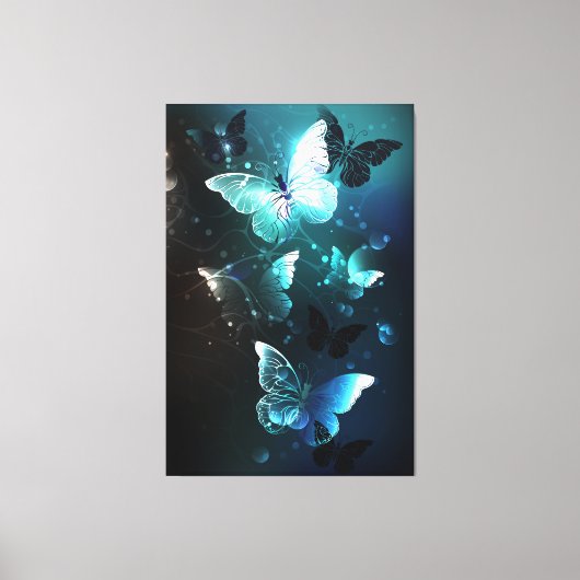 Toile Papillons de nuit à la menthe (Recto)