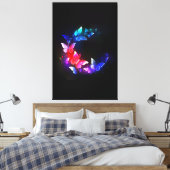 Toile Papillons de nuit Neon brillants sur arrière - pla (Insitu(Chambre))