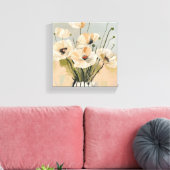 Toile Papillons de pêche neutres Vase Canvas (Insitu(Salon))