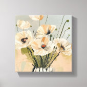 Toile Papillons de pêche neutres Vase Canvas (Recto)