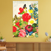 Toile Papillons et fleurs vintages (Insitu(Salon))