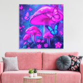 Toile Papillons, Fleurs et Champignons- (Insitu(Salon))