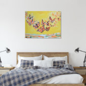 Toile Papillons Monarques Essaim Expressionniste (Insitu(Chambre))