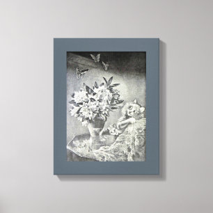 Toile Papillons, Vase à fleurs, Chat, Louis Wain