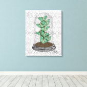 Toile Papillons verts dans Bell Jar (Insitu (Plancher de Bois))