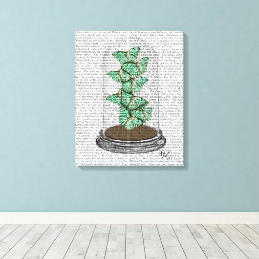 Toile Papillons verts dans Bell Jar (Insitu (Plancher de Bois))