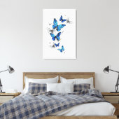 Toile Papillons volants bleus Morpho (Insitu(Chambre))