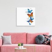 Toile Papillons volants Morpho et Monarch (Insitu(Salon))