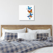 Toile Papillons volants Morpho et Monarch (Insitu(Chambre))