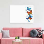 Toile Papillons volants Morpho et Monarch (Insitu(Salon))
