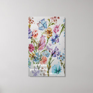 Toile Papillons Whimsical en aquarelles