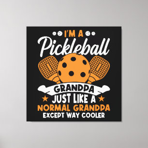 Toile Papy joueur de pickleball cool