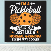Toile Papy joueur de pickleball cool (Insitu (Plancher de Bois))