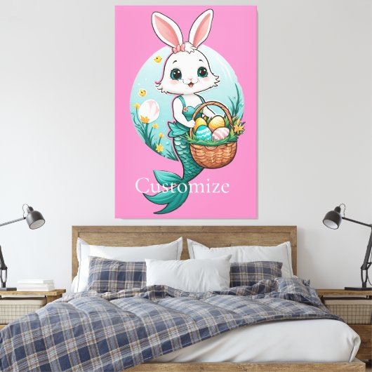 Toile Pâques Bunny Mermaid Thunder_Cove (Insitu(Chambre))