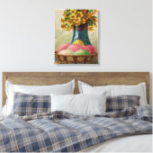 Toile Pâques Panier Œufs Fleurs Antique (Insitu(Chambre))