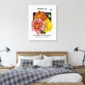 Toile Paquet de semences Vintage Dahlia (Insitu(Chambre))