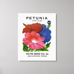 Toile Paquet de semences Vintage Petunia