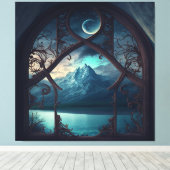 Toile Par la fenêtre Lune (Insitu (Plancher de Bois))