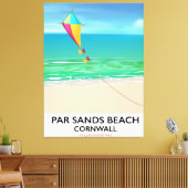 Toile Par Sands Beach Cornwall affiche (Insitu(Salon))