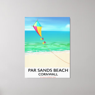 Toile Par Sands Beach Cornwall affiche