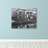 Toile Parade colombienne sur le lac Front Chicago (Insitu (Plancher de Bois))