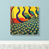 Toile Parade des Peacocks (Insitu (Plancher de Bois))