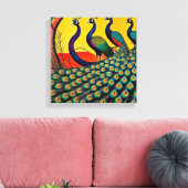 Toile Parade des Peacocks (Insitu(Salon))