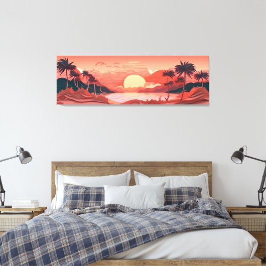 Toile Paradis du coucher de soleil (Insitu(Chambre))
