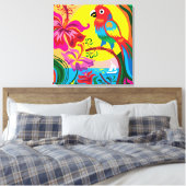 Toile Paradis du perroquet tropical (Insitu(Chambre))
