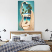 Toile Paradis Empreinte de Sable : Une Évasion Tropicale (Insitu(Chambre))