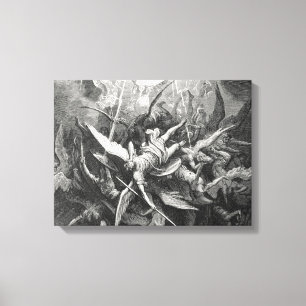 Toile Paradis Perdu Chute De Rebel Angels Gustave Dore