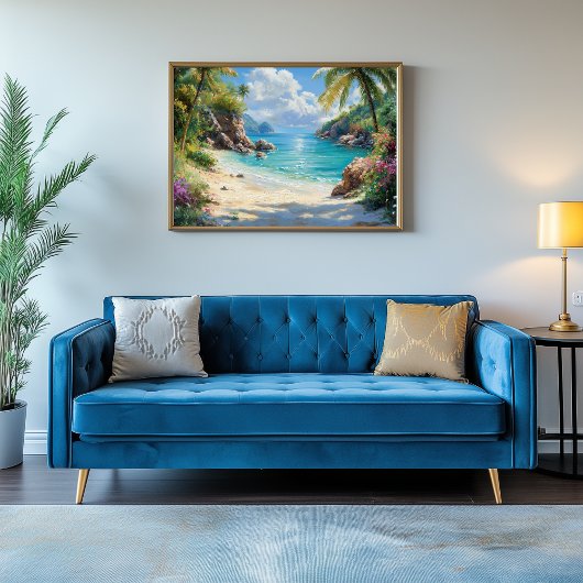 Toile Paradis Tropical : Une Évasion De Plage Isolé