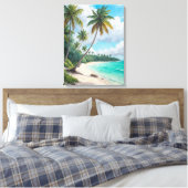 Toile Paradise Beach Palm Trees (Insitu(Chambre))