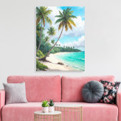 Toile Paradise Beach Palm Trees (Insitu(Salon))