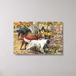Toile Paramètres Amoureux de les chiens d'art vintage