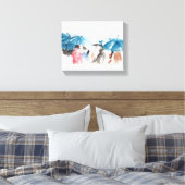 Toile Parapluies Canvas d'aquarelles originales (Insitu(Chambre))