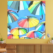 Toile Parapluies multicolores fantaisistes flottants (Insitu(Salon))