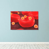 Toile Parasites du paludisme dans les cellules de sang r (Insitu (Plancher de Bois))